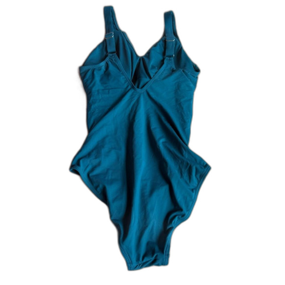 NWT Holipick One Piece Swimsuit Size Small Ruched Slimming Tummy Control Teal - Picture 5 of 5